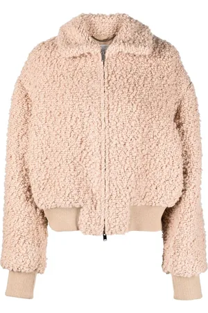 Stella McCartney Softly textured cropped bomber jacket