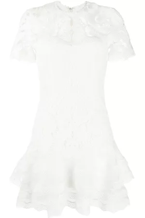 Simkhai Lace-panelled crepe dress