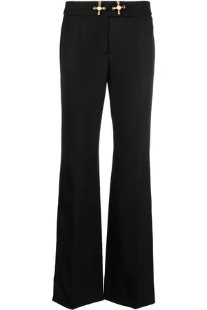 Moschino Tap-detail wool trousers