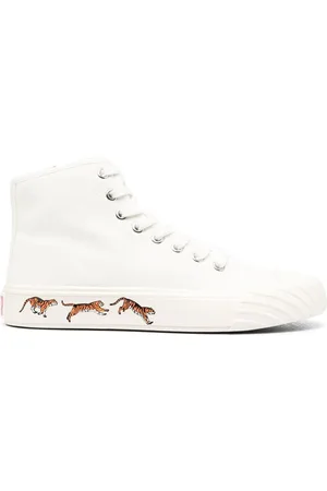 Kenzo Tiger-print lace-up sneakers