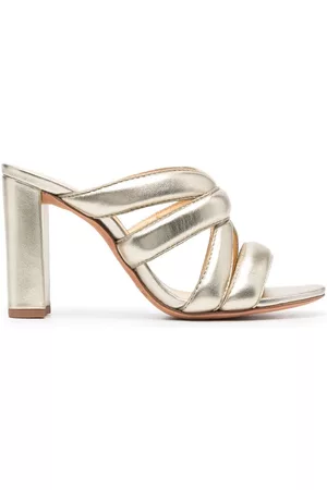 ALEXANDRE BIRMAN 100mm crossover leather mules