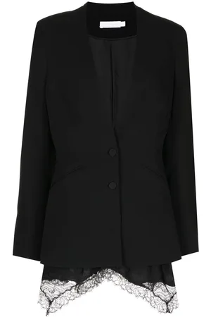 Simkhai Collarless single-breasted jacket