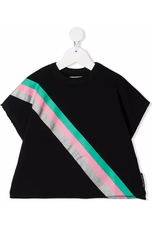 Le pandorine Stripe-print short-sleeved sweatshirt