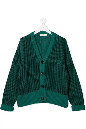 Le pandorine Embroidered logo cardigan