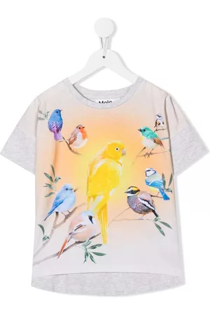 Molo Organic-cotton bird-print T-shirt
