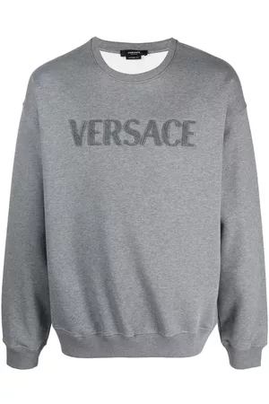 VERSACE Logo-embroidered jersey sweatshirt