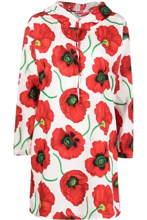 Kenzo Poppy hooded sweatshirt dress