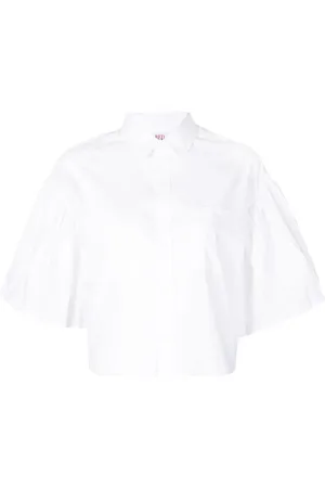 RED Valentino Pleated-sleeve detail shirt