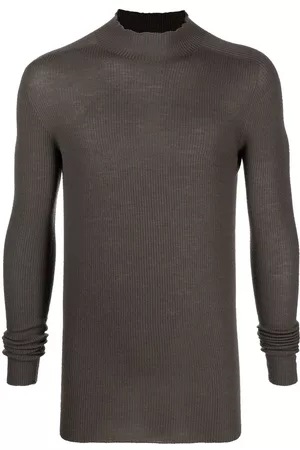Rick Owens Mock-neck ribbed jumper