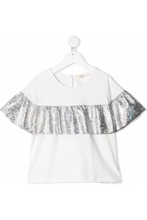 Le pandorine Ruffle short-sleeve blouse