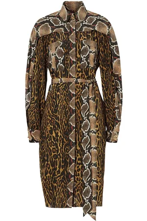 Burberry Animal print shirt dress