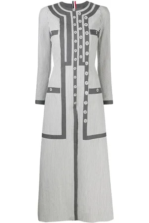 Thom Browne Seersucker button-detail dress
