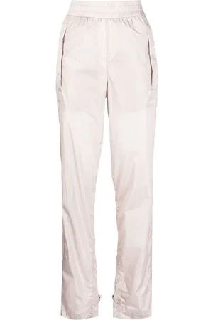 OFF-WHITE Diagonal-stripe straight-leg trousers