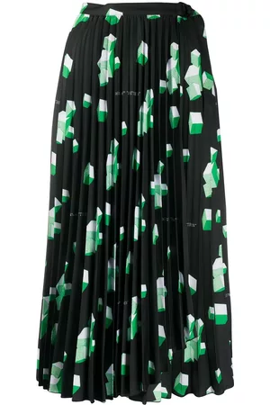 OFF-WHITE Geometric-print pleated skirt