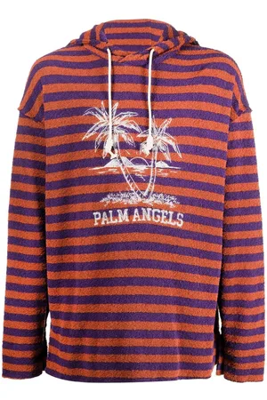 Palm Angels Logo-print terry cloth hoodie