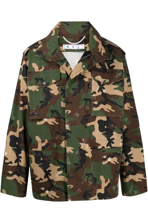 OFF-WHITE Camouflage-print zip-up bomber jacket