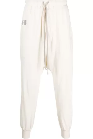 Rick Owens Logo-print drop-crotch trousers