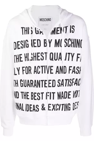 Moschino Slogan-print zip-front hoodie