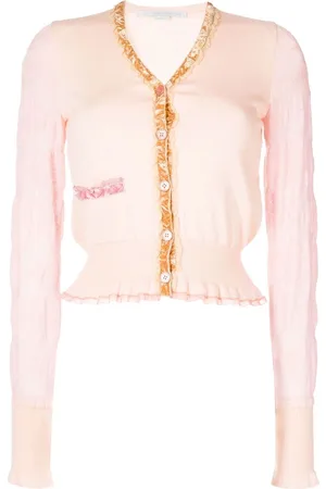 Stella McCartney Velvet-trim wool cardigan