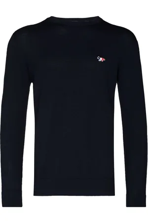 Maison Kitsuné Embroidered logo wool jumper