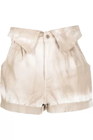 Stella McCartney Tie-dye denim shorts