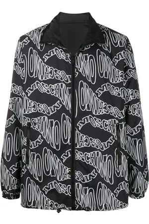 Moschino Reversible warped logo jacket