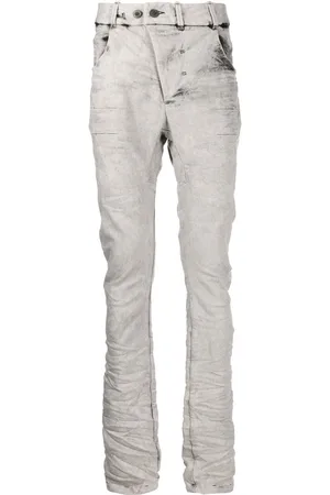 11 BY BORIS BIDJAN SABERI Ruched skinny-fit jeans
