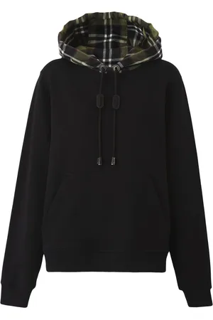 Burberry Checked hooded jumper