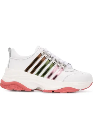 Dsquared2 Multi-striped low-top chunky sneakers