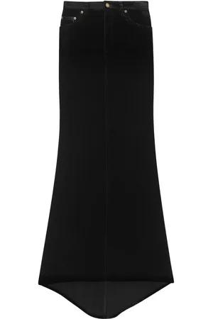 Saint Laurent Velvet-effect mermaid skirt