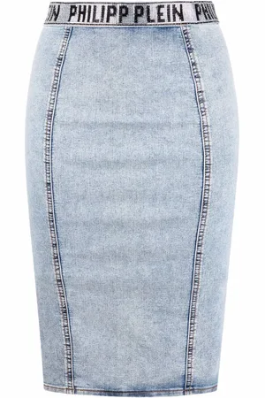 Philipp Plein Stones denim skirt