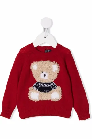 Il gufo Bear-embroidered sweater