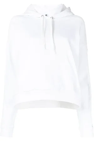 Moschino Logo-stripe drawstring hoodie