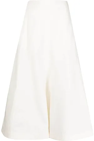 Jil Sander High-rise cotton A-Line skirt