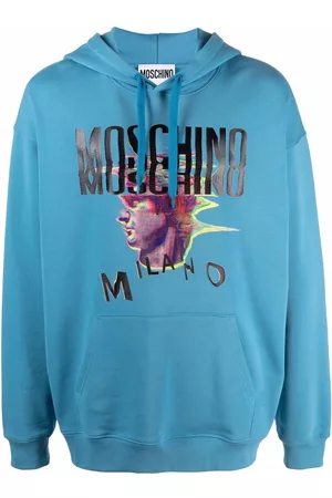 Moschino Graphic-print relaxed logo hoodie