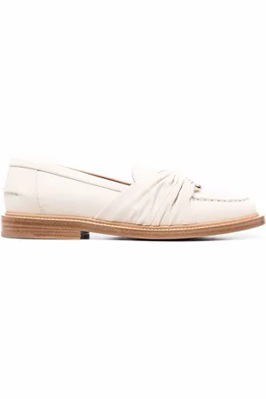 Chloé C-embellished leather loafers
