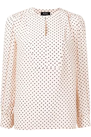A.P.C. Maylis printed silk blue