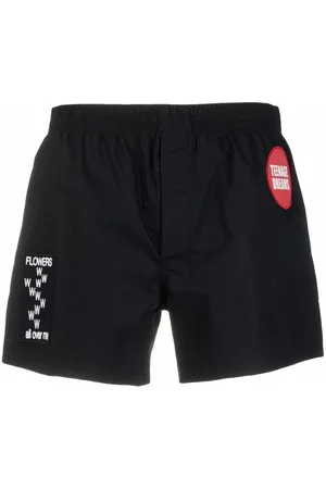 RAF SIMONS Patch-detail slip-on swim shorts