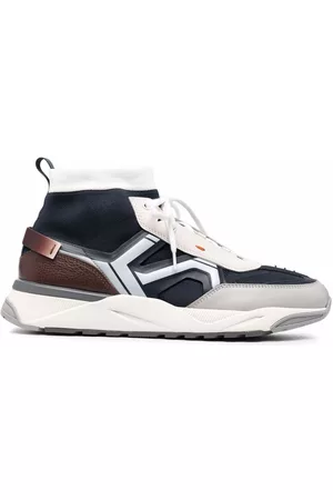santoni Sock-style high-top sneakers