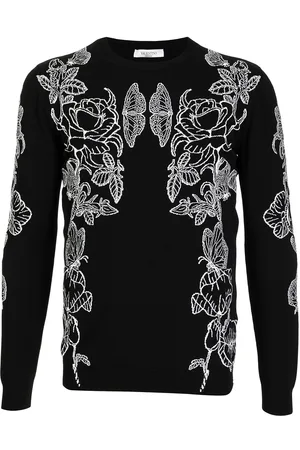 VALENTINO GARAVANI Butterfly-print knitted jumper