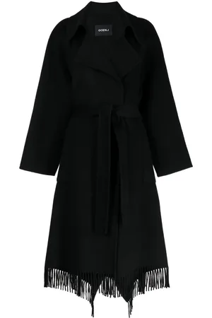 GOEN.J Double-faced fringed coat