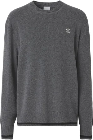 Burberry Monogram-motif cashmere-cotton blend jumper
