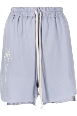 Rick Owens Logo-embroidered shorts