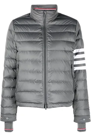 Thom Browne 4-Bar Stripe-intarsia funnel-neck ski jacket