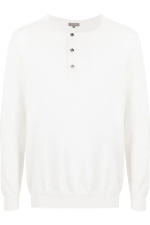N.PEAL Button-placket knit jumper