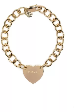 Personalise Heart Bracelet (Gold)-thunohoangphong.vn