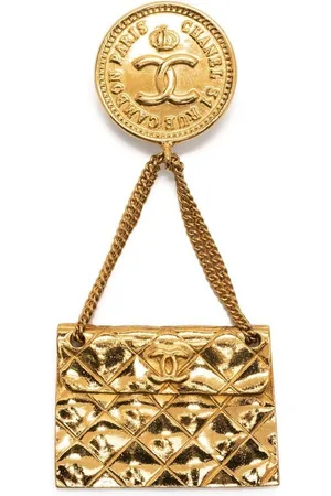 CHANEL 1993 -plated handbag brooch