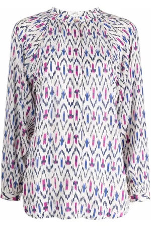 Marant Etoile Geometric long-sleeve blouse