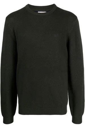 sun68 Men Jumpers - Embroidered-logo crew-neck sweater