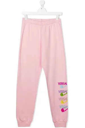 VERSACE TEEN logo-print track pants